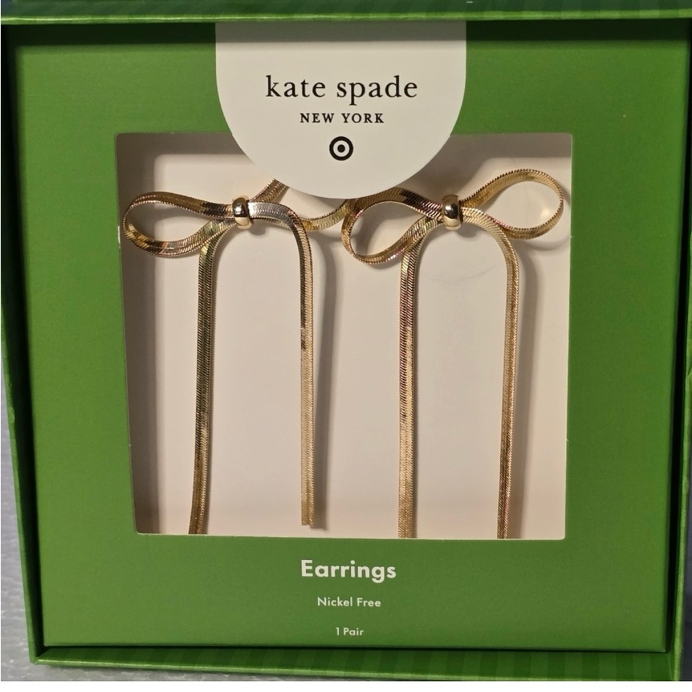 Kate Spade NY x Target Bow Linear Drop Earrings Ltd Edition—NEW in BOX—SOLD OUT!